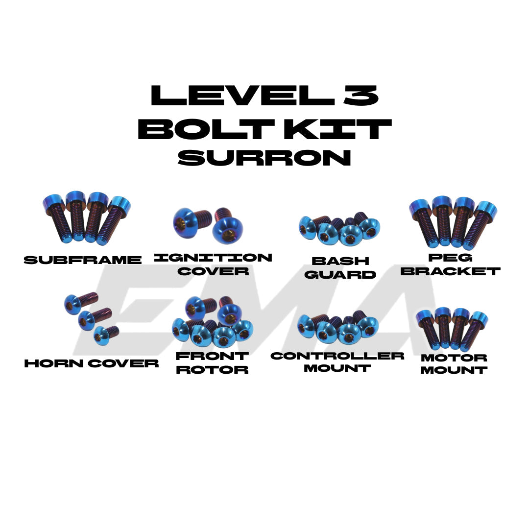 Surron level 3 titanium bolt kit