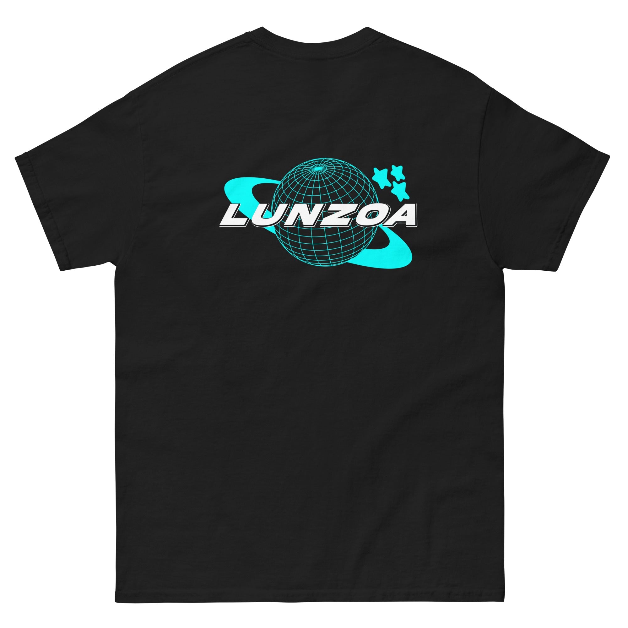 LunzoaDesigns Black-Turquoise Tee – Bold Modern Style