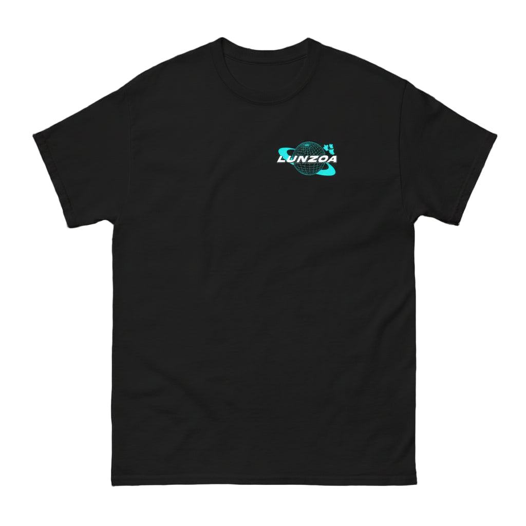 LunzoaDesigns Black-Turquoise Tee – Bold Modern Style