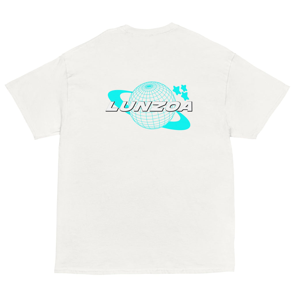 LunzoaDesigns White-Turquoise Tee – Fresh Modern Style
