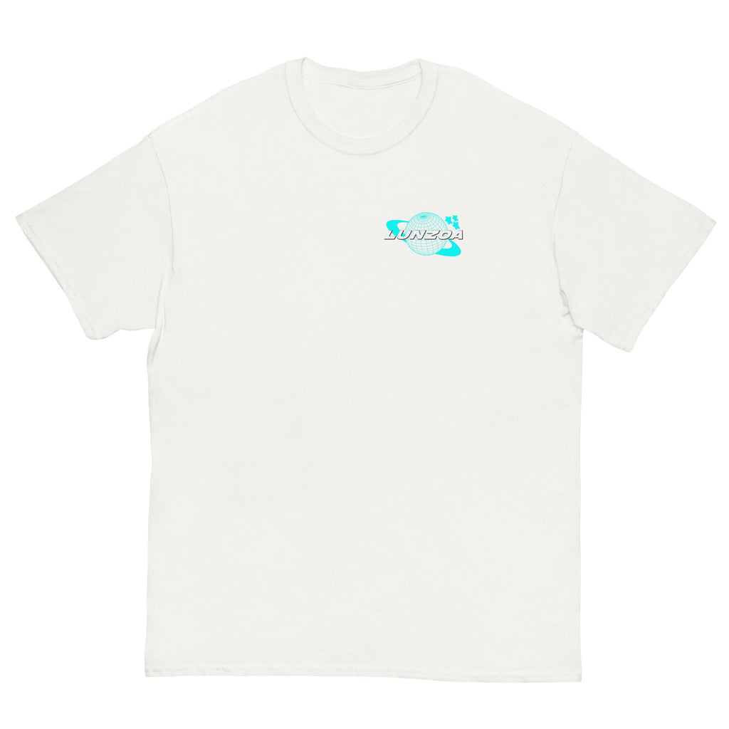 LunzoaDesigns White-Turquoise Tee – Fresh Modern Style
