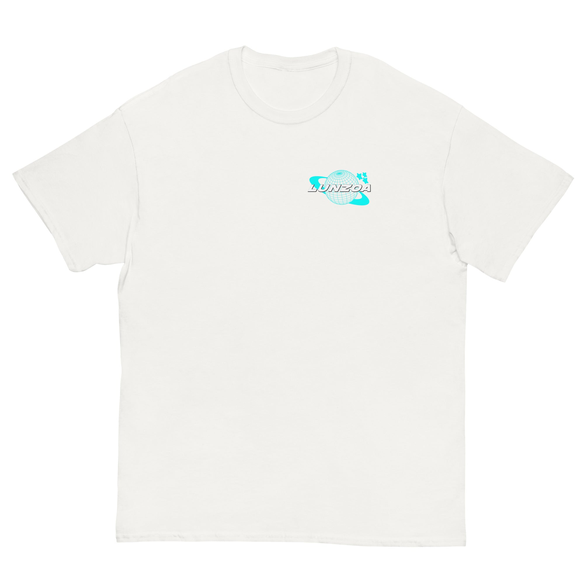 LunzoaDesigns White-Turquoise Tee – Fresh Modern Style