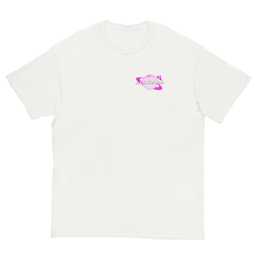 LunzoaDesigns White-Pink Tee – Stylish Casual Wear