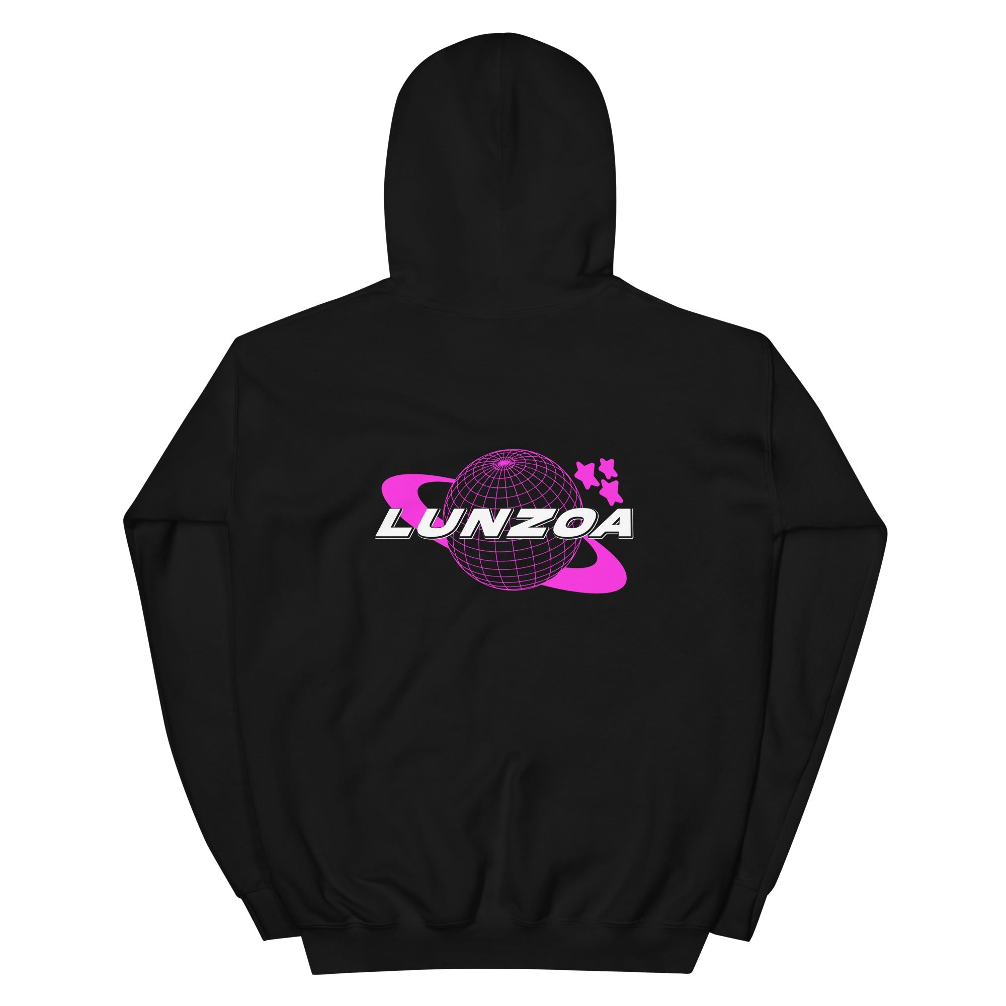 LunzoaDesigns Black-Pink Hoodie – Bold Modern Comfort
