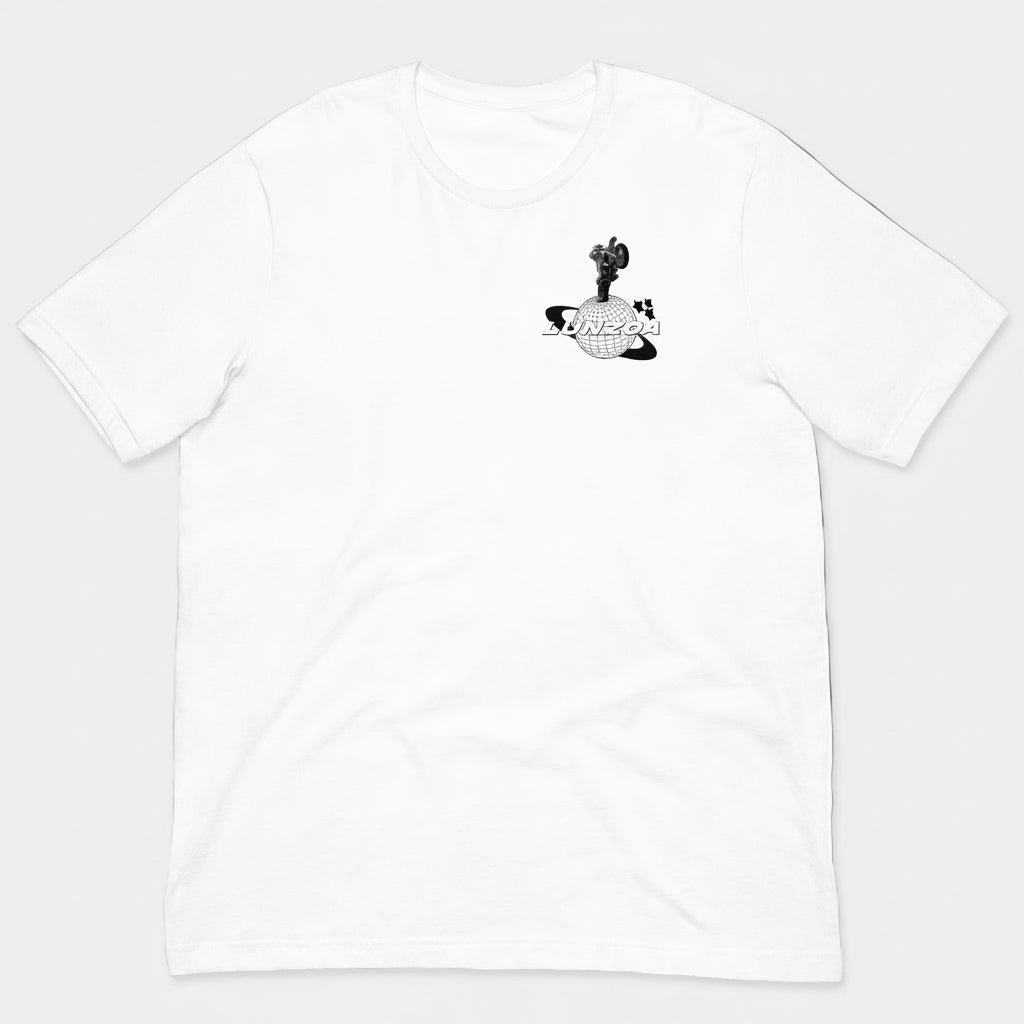 LunzoaDesigns Two Wheels White Tee – Casual Street Style
